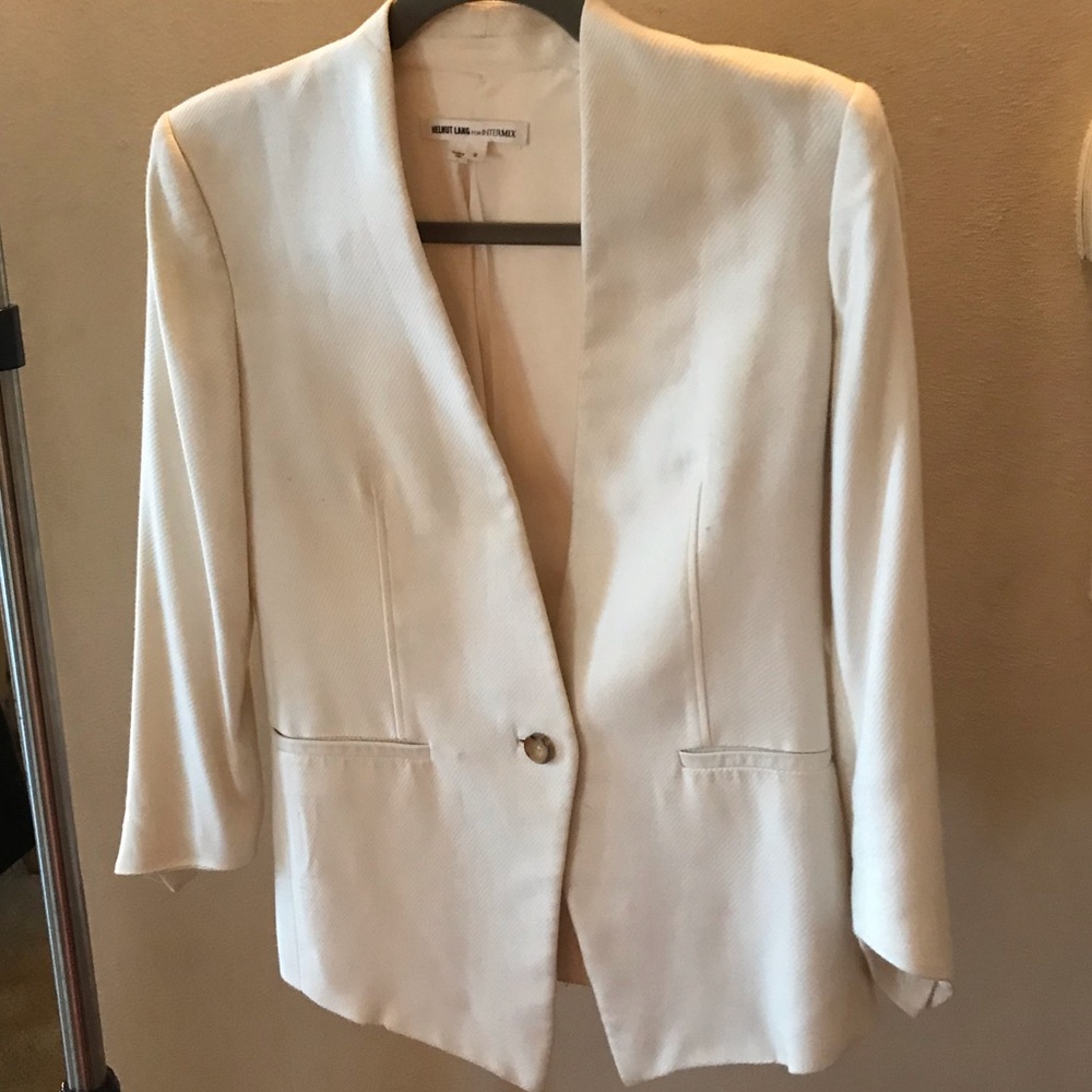 Helmut Lang for Intermix winter white blazer